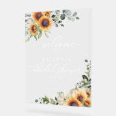 Pumpkin Sonnenblumen Fall Brautparty Begrüßungszei Acrylschild (Winkel)