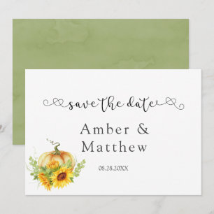 Pumpkin Sonnenblumen Hochzeit speichern die Datums Save The Date