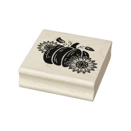 Pumpkin Sonnenblumen Niedlich Herbstfest Gummistempel