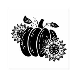 Pumpkin Sonnenblumen Niedlich Herbstfest Gummistempel