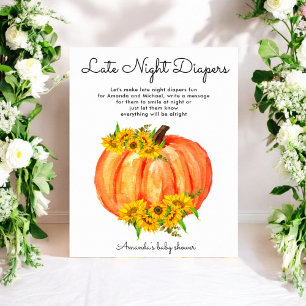 Pumpkin spät abends Diapers Baby Duster Poster