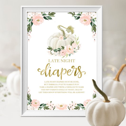 Pumpkin spät nachts Diapers Baby Duschgel Spielzei Poster