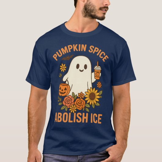 Pumpkin Spice Abolish ICE T-Shirt (Vorderseite)