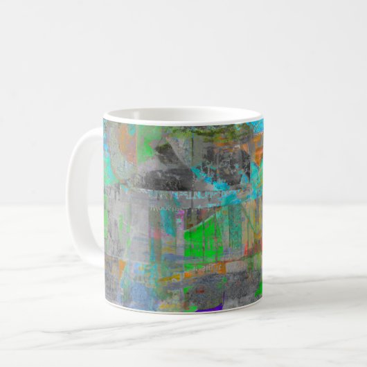 "Pumpkin Spice Abstract" abstrakte Kunst Kaffeetas Kaffeetasse (Vorderseite Links)