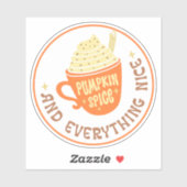 Pumpkin Spice Abzeichen Fall Vinyl Decal Aufkleber (Blatt)