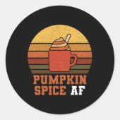 Pumpkin Spice Af - Fall Runder Aufkleber (Vorderseite)
