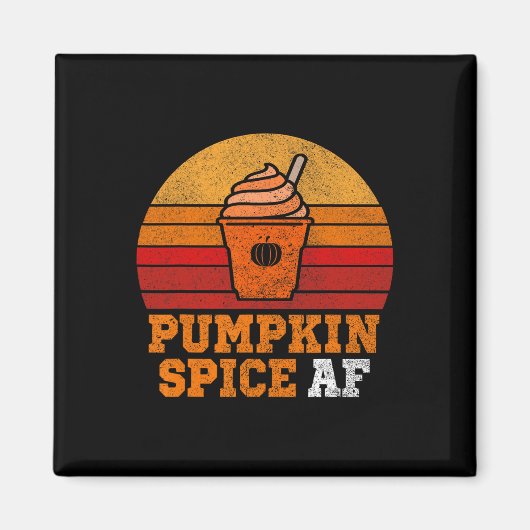 Pumpkin Spice Af Fun Men Husband Apparel Halloween Magnet (Vorne)