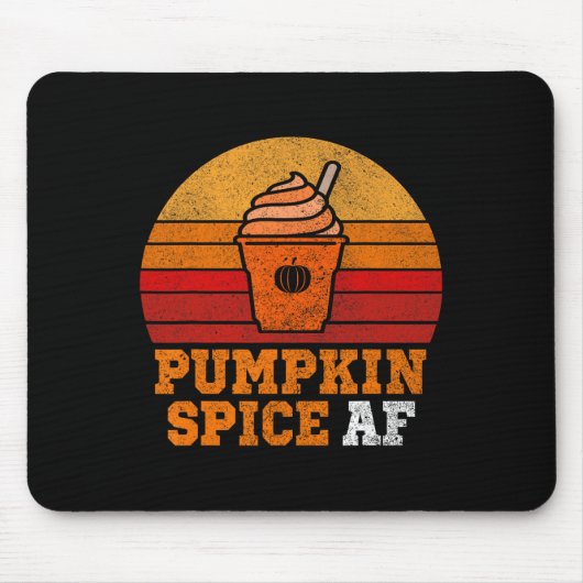 Pumpkin Spice Af Fun Men Husband Apparel Halloween Mousepad (Vorne)