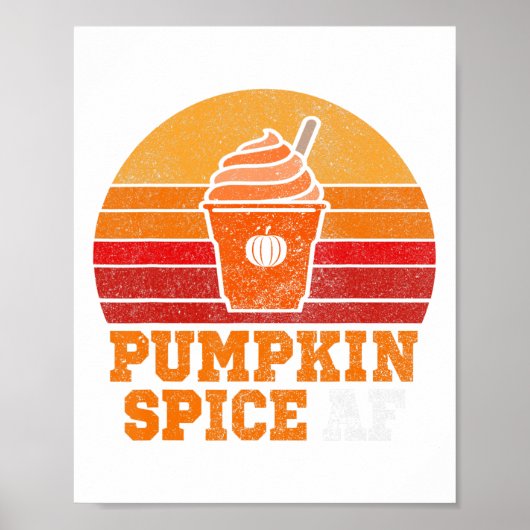 Pumpkin Spice Af Fun Men Husband Apparel Halloween Poster (Vorne)