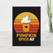 Pumpkin Spice Af Funny Halloween Karte (Vorderseite)