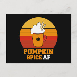 Pumpkin Spice Af Funny Halloween Postkarte