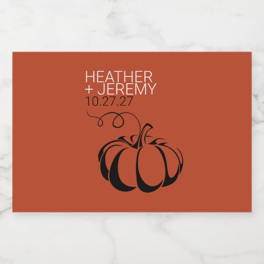 Pumpkin Spice Alkoholflaschenetikett (Einzelnes Label)