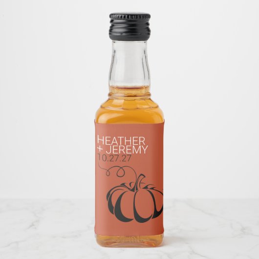 Pumpkin Spice Alkoholflaschenetikett (Vorderseite)