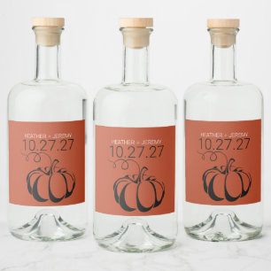 Pumpkin Spice Alkoholflaschenetikett