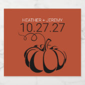 Pumpkin Spice Alkoholflaschenetikett (Einzelnes Label)