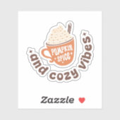 Pumpkin Spice and Cozy vibes Aufkleber (Blatt)