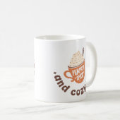 Pumpkin Spice and Cozy vibes – Cute Fall PSL Kaffeetasse (VorderseiteRechts)