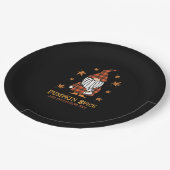 Pumpkin Spice And Everything Nice Fall Gnome Drink Pappteller (Schrägansicht)