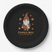 Pumpkin Spice And Everything Nice Fall Gnome Drink Pappteller (Vorderseite)