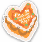 Pumpkin Spice And Everything Nice Heart Cake  Aufkleber (Vorderseite)