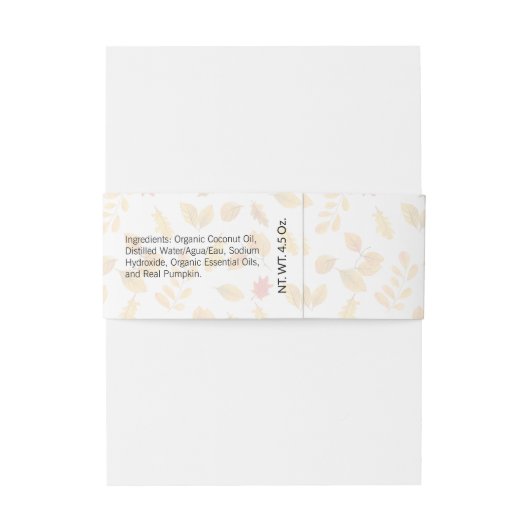 Pumpkin Spice Artisan Soap Band Wrap Packaging (Rückseitenbeispiel)