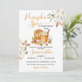 Pumpkin Spice Baby Dusche und alles Nötig Einladung (Stehend Vorderseite)