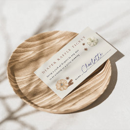 Pumpkin Spice Baby Dusche Windelwanne Raffle Ticke Begleitkarte