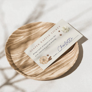 Pumpkin Spice Baby Dusche Windelwanne Raffle Ticke Begleitkarte
