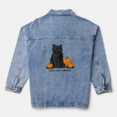 Pumpkin Spice Black Cat Denim Jacket Jeansjacke (Rückseite)