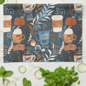 Pumpkin Spice Boho Fall Geschirrtuch (Gefaltet)