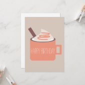 Pumpkin Spice Campfire Tasse Geburtstagsfreund Karte (Vorderseite/Rückseite Beispiel)