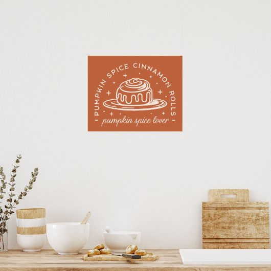 Pumpkin Spice Cinnamon Rolls Poster (Küche)