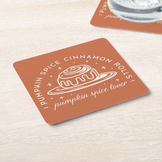 Pumpkin Spice Cinnamon Rolls Rechteckiger Pappuntersetzer (angewinkelt)