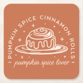 Pumpkin Spice Cinnamon Rolls Rechteckiger Pappuntersetzer (Vorderseite)