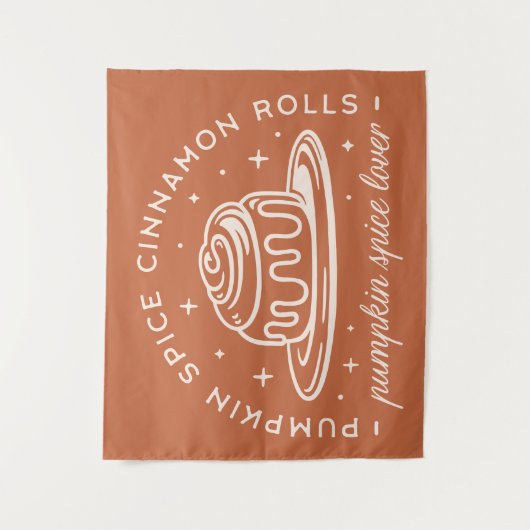 Pumpkin Spice Cinnamon Rolls Wandteppich (Vorderseite)