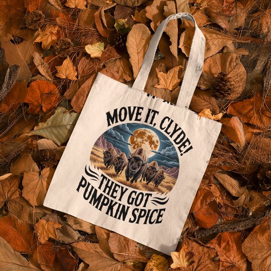 Pumpkin Spice Coffee Funny Bison Stampede Tragetasche