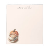 Pumpkin Spice Coffee Themed Notepad Notizblock (Vorderseite)