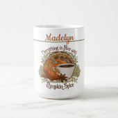 Pumpkin Spice Coffee Vintage Style Custom Name Kaffeetasse (Mittel)