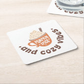 Pumpkin Spice & Cozy Vibes – Cute PSL Latte Fall Rechteckiger Pappuntersetzer (angewinkelt)