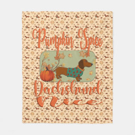 Pumpkin Spice Dackel Nice Fleecedecke