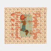 Pumpkin Spice Dackel Nice Fleecedecke (Vorderseite (Horizontal))