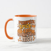 "Pumpkin Spice & Everything Nice" Herbstsaison Tasse (Links)