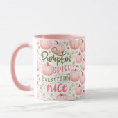 Pumpkin Spice Everything Nice Pink Pattern Fall Tasse (Links)