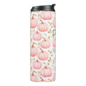 Pumpkin Spice Everything Nice Pink Pattern Fall Thermosbecher (Nach links gedreht)