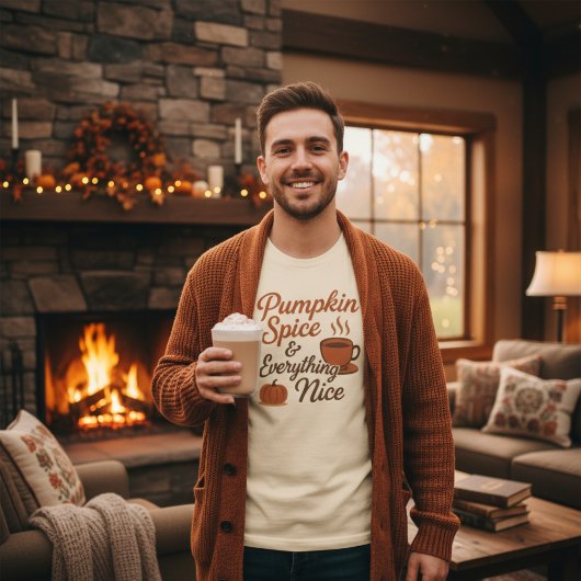 Pumpkin Spice & Everything Nice Retro Fall T-Shirt
