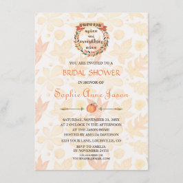 Pumpkin Spice Fall Erntedank Brautparty Einladung