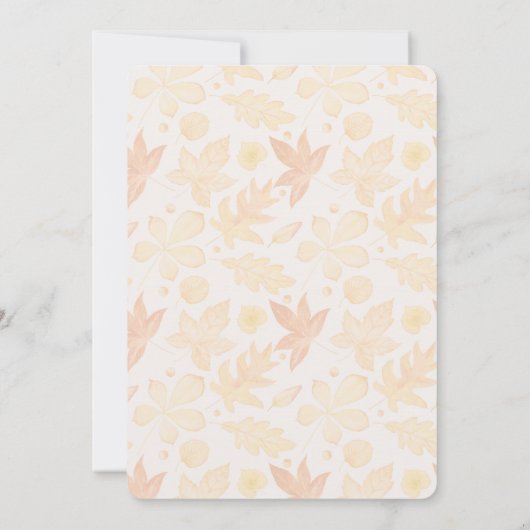 Pumpkin Spice Fall Erntedank Kinderdusche Einladung (Rückseite)