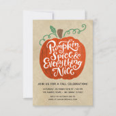 Pumpkin Spice Fall Party Einladung (Vorderseite)
