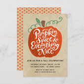 Pumpkin Spice Fall Party Einladung (Vorne/Hinten)
