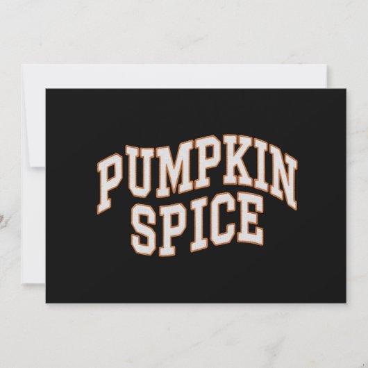 Pumpkin Spice Fall Shirt Erntedank Feiertagskarte (Vorderseite)